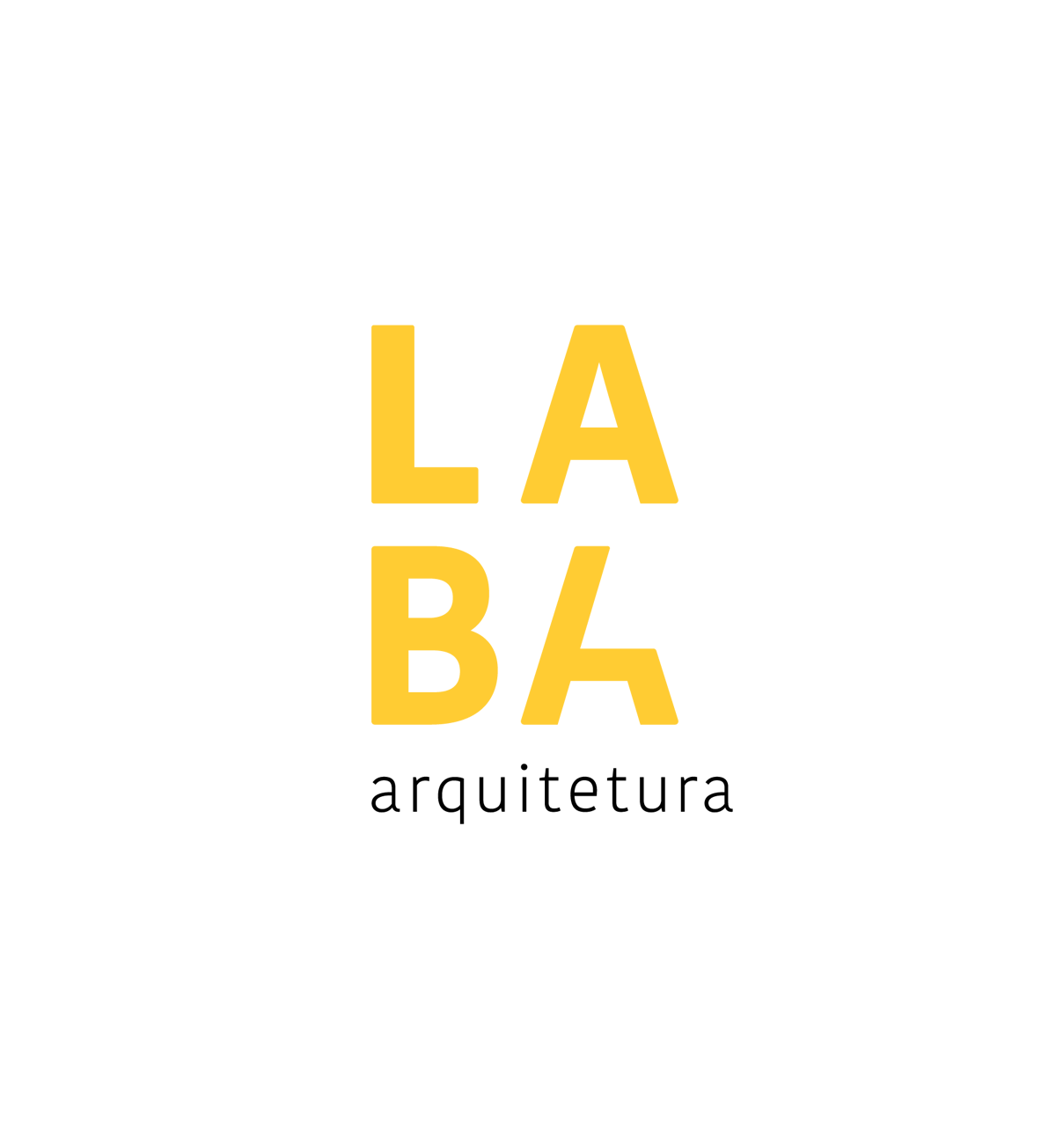 Animated gif looping through the complete, horizontal and vertical versions of the logo. The name of studio is egg yolk shade of yellow, written in a stylized bold sans serif typography.